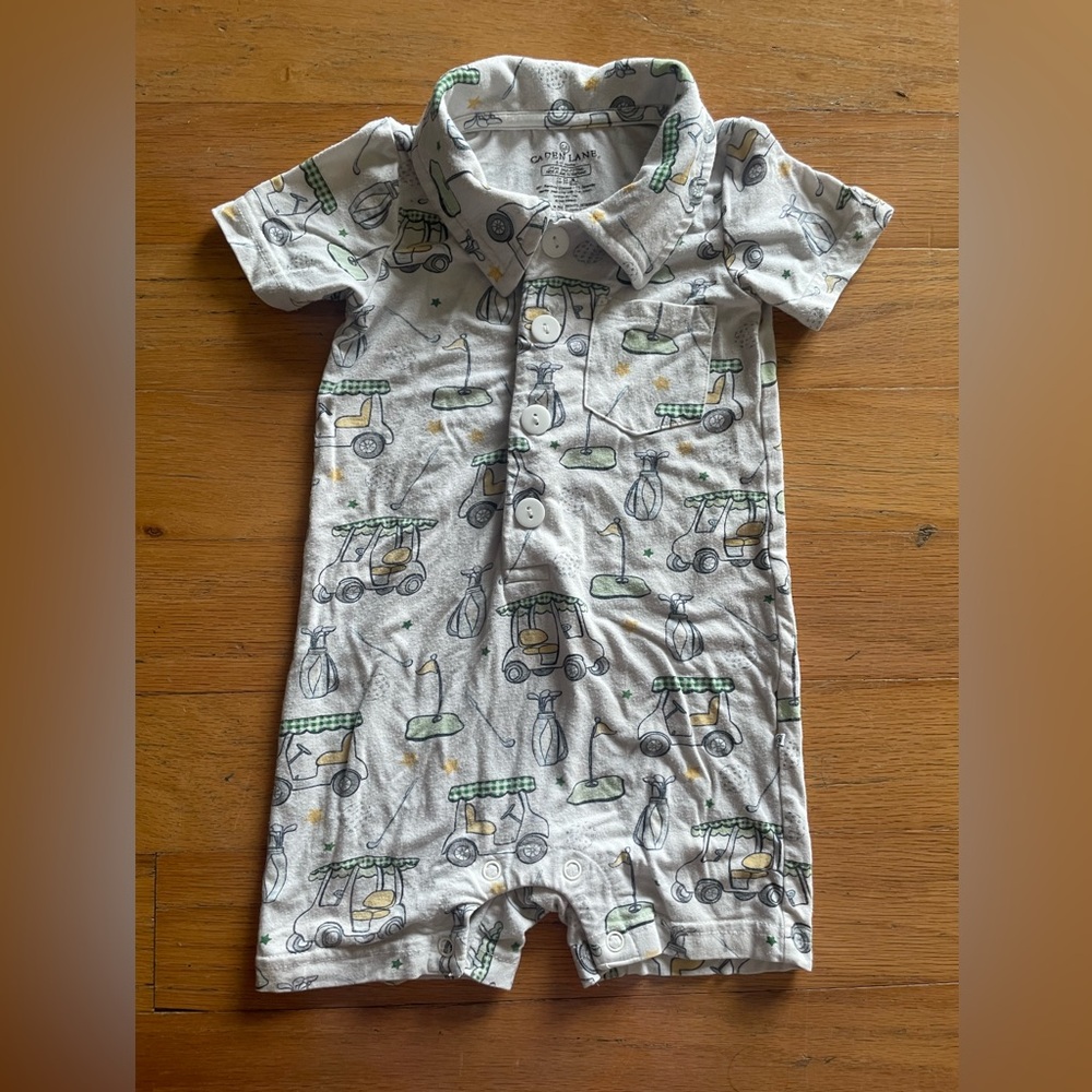 Caden Lane golf polo romper